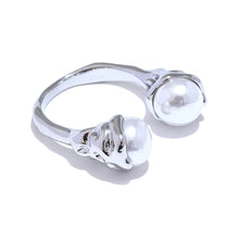 Load image into Gallery viewer, DAI - Pearl Geometric Stainless Steel Ring
