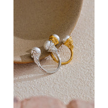 Load image into Gallery viewer, DAI - Pearl Geometric Stainless Steel Ring
