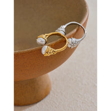 Load image into Gallery viewer, DAI - Pearl Geometric Stainless Steel Ring
